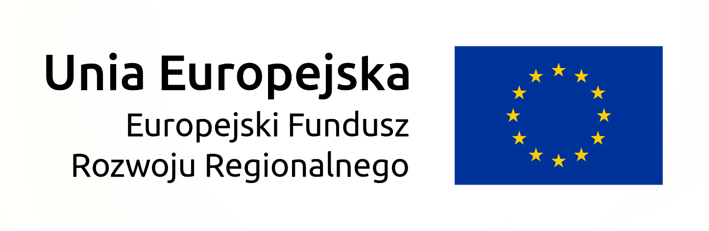 Znak Unia Europejska z Europejskim Funduszem Rozwoju Regionalnego