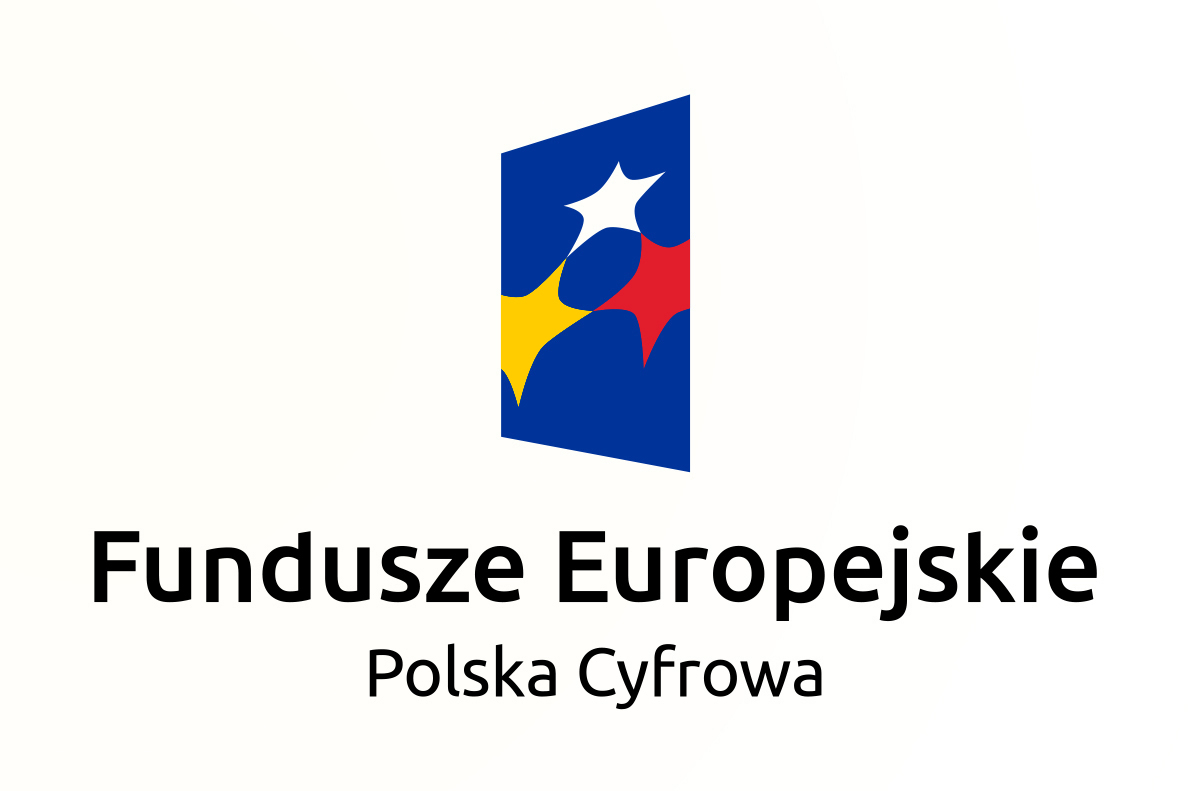 Znak Funduszy Europejskich z Programem Polska Cyfrowa